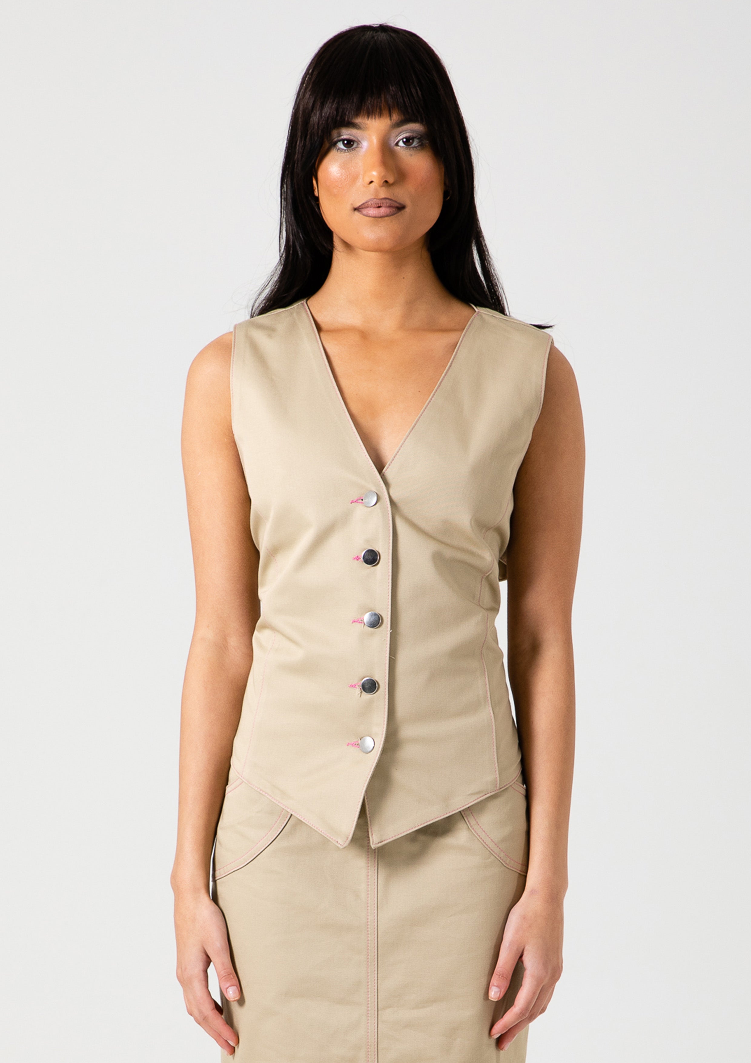 CLARE VEST - BEIGE