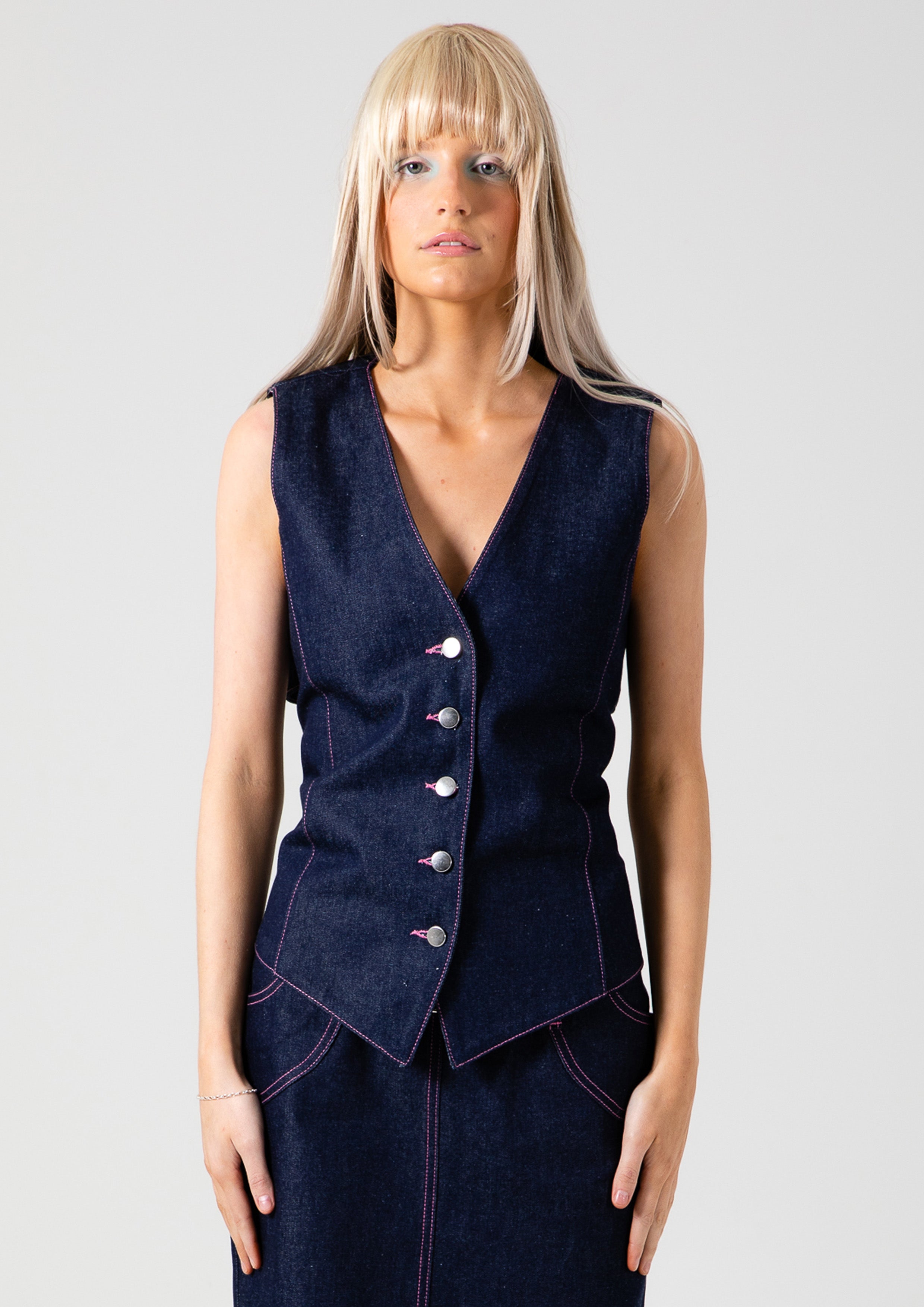 CLARE VEST - DENIM