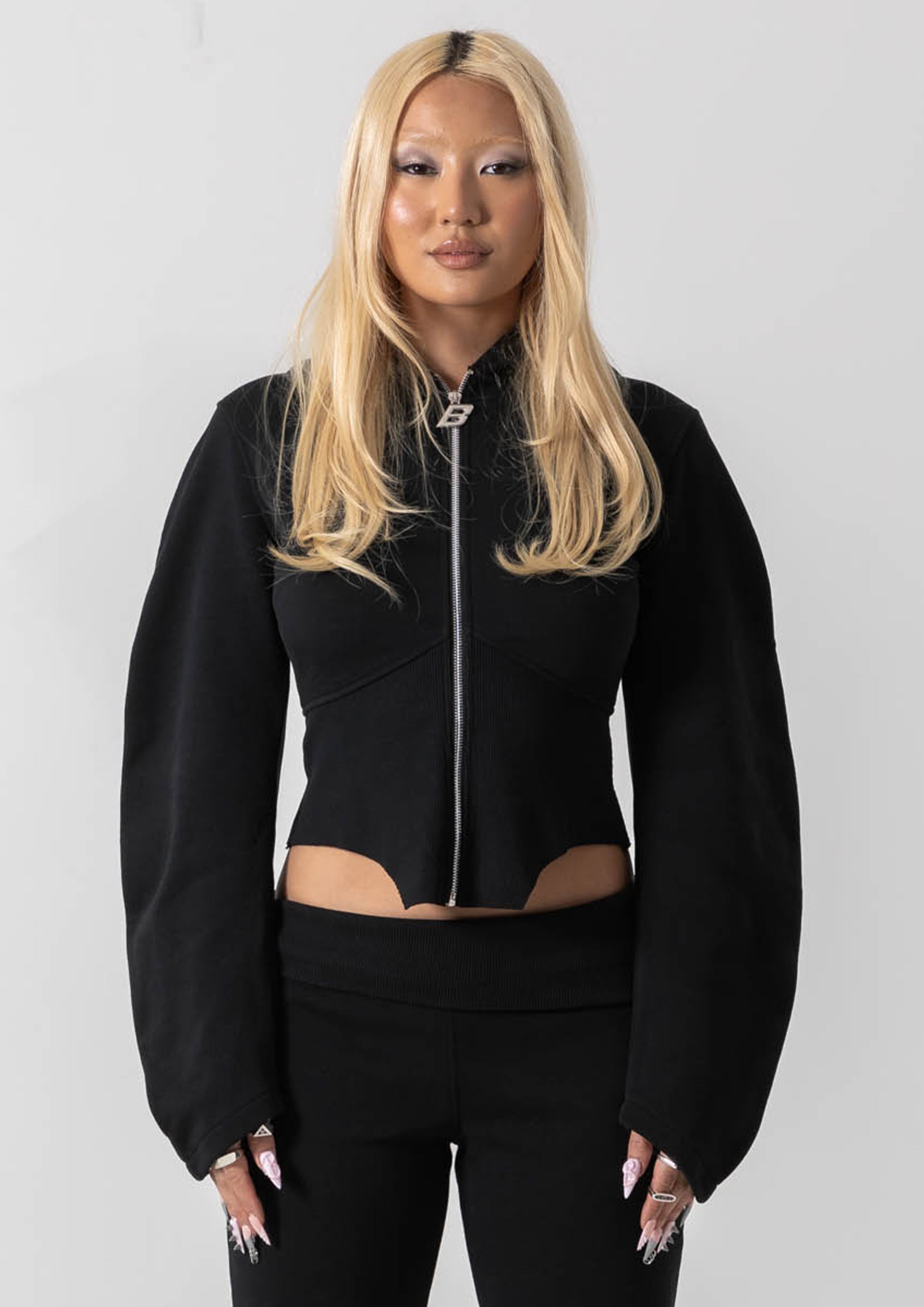 JASMINE ZIP JACKET - BLACK