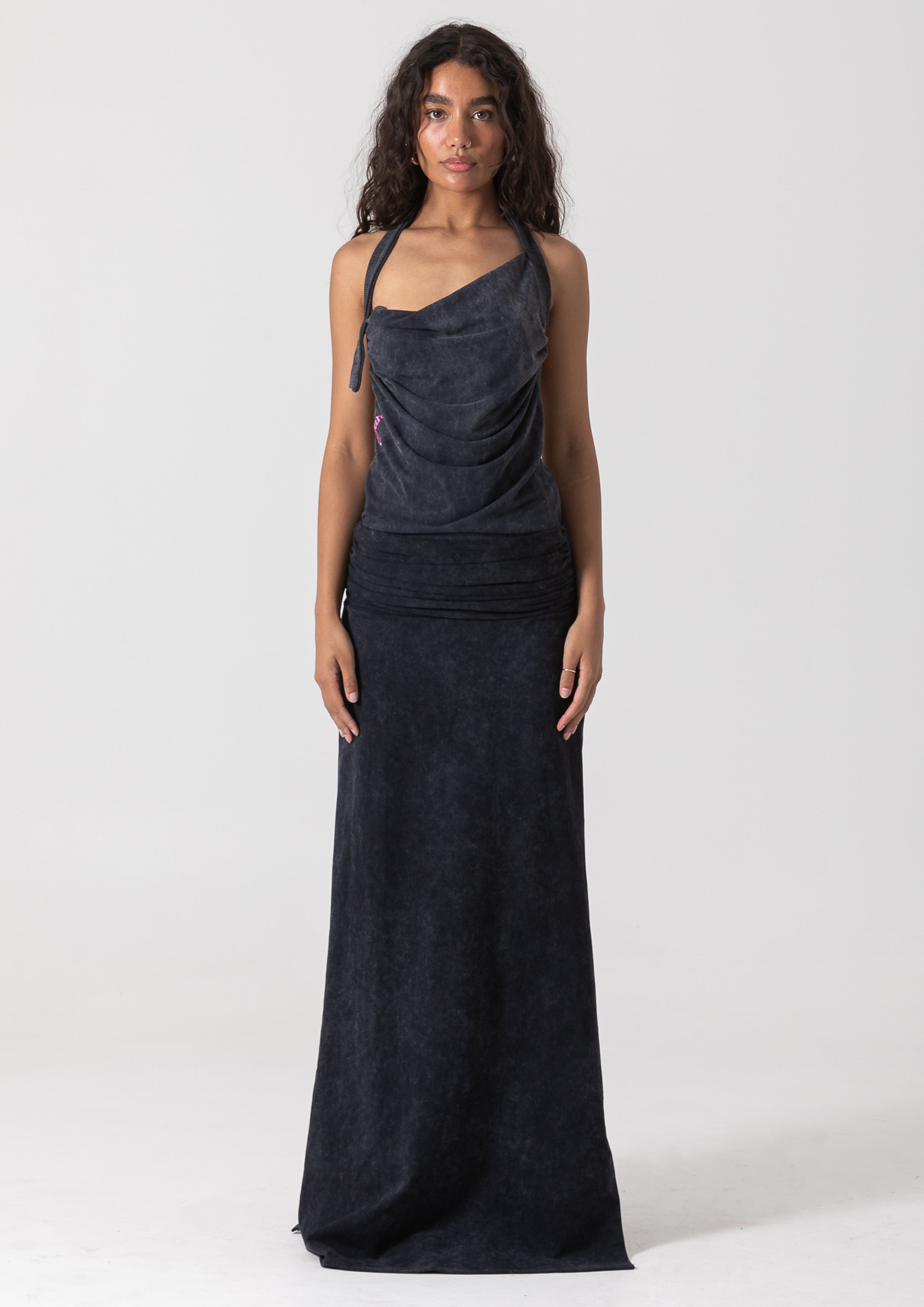 WHYNTER ASYMMETRICAL MAXI - STONE