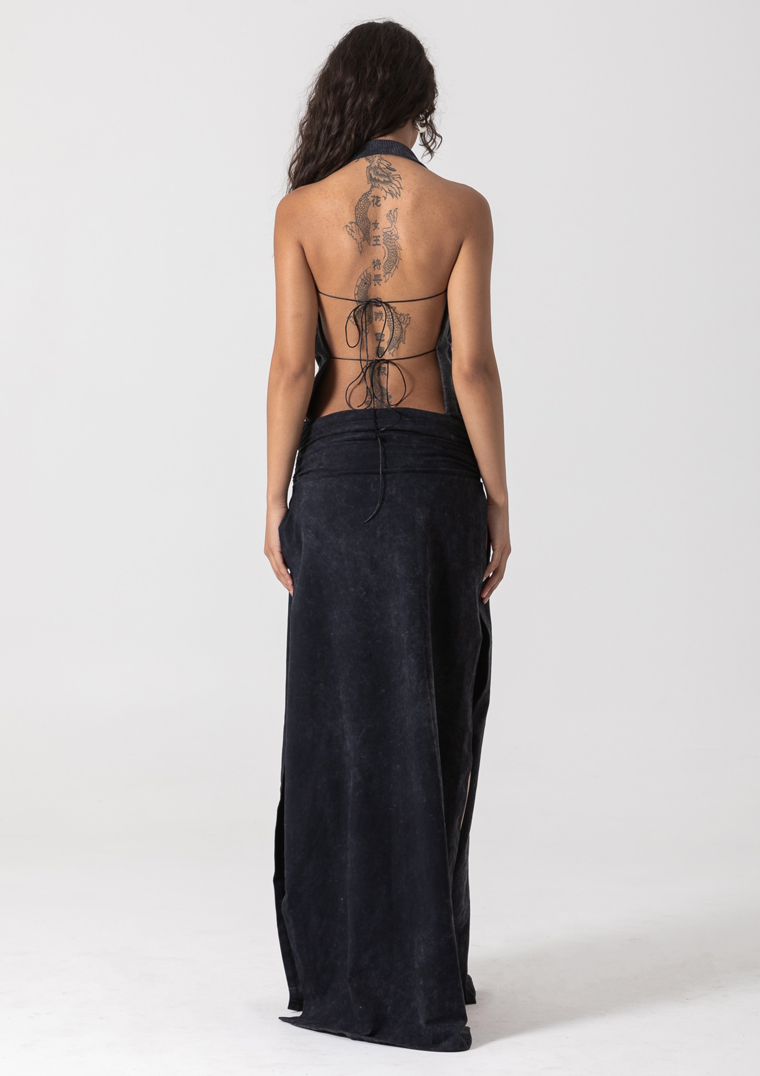 WHYNTER ASYMMETRICAL MAXI - STONE