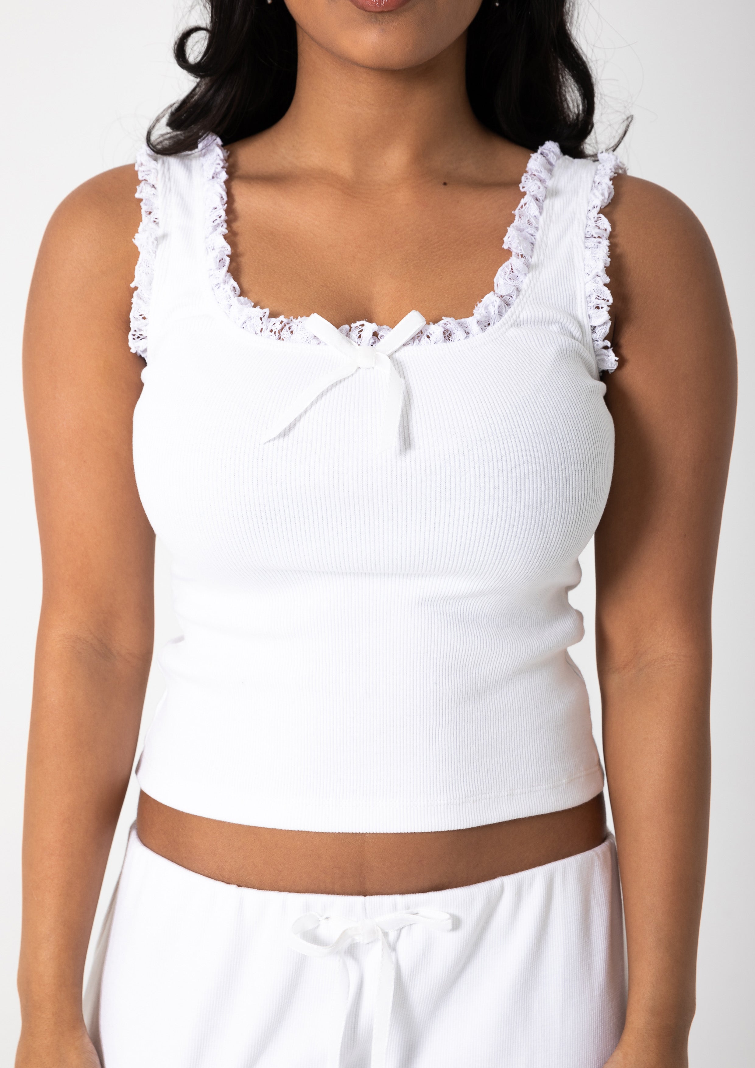 POSIE SINGLET - WHITE