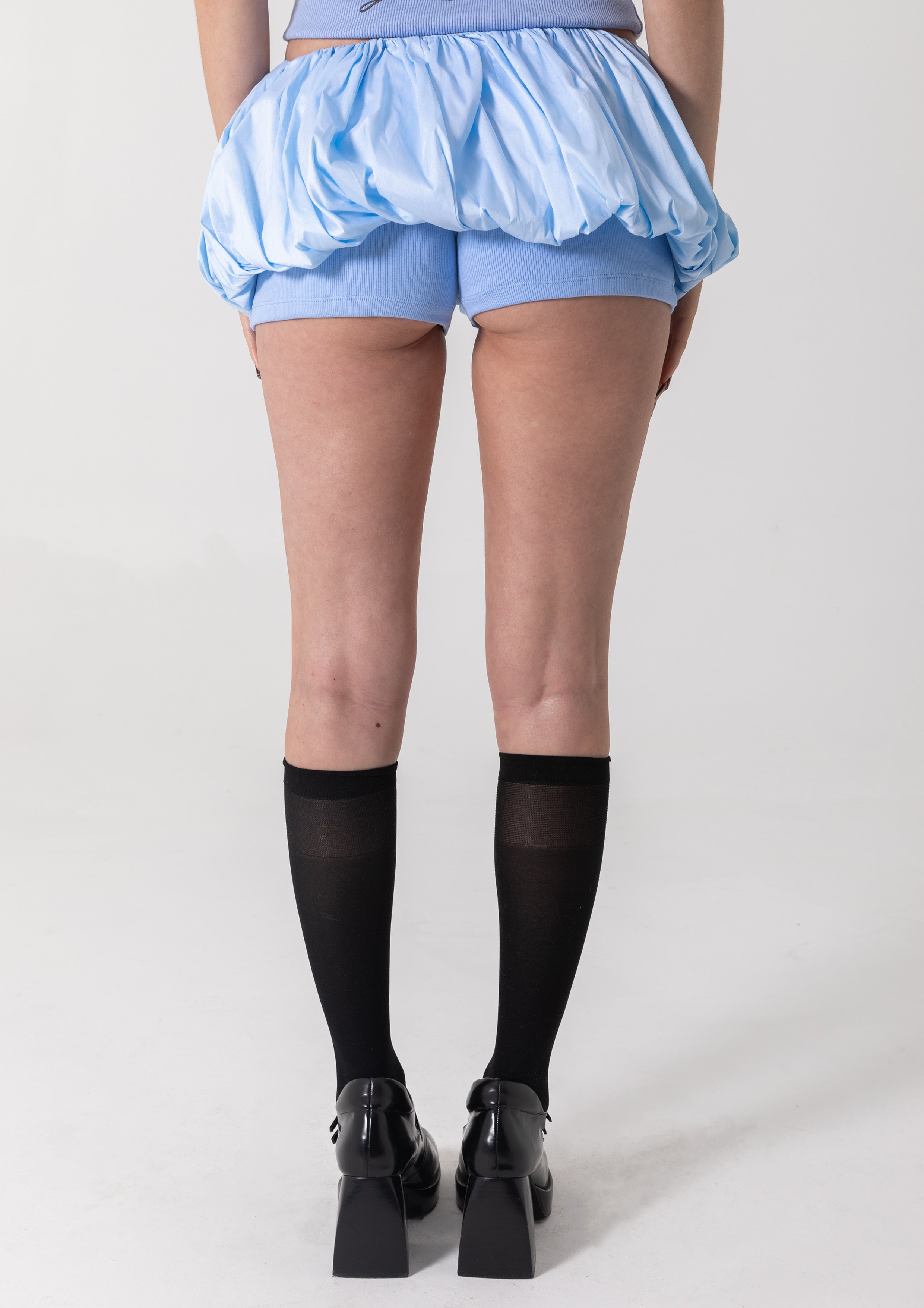 TAFFETA BUBBLE SKORT - BLUE