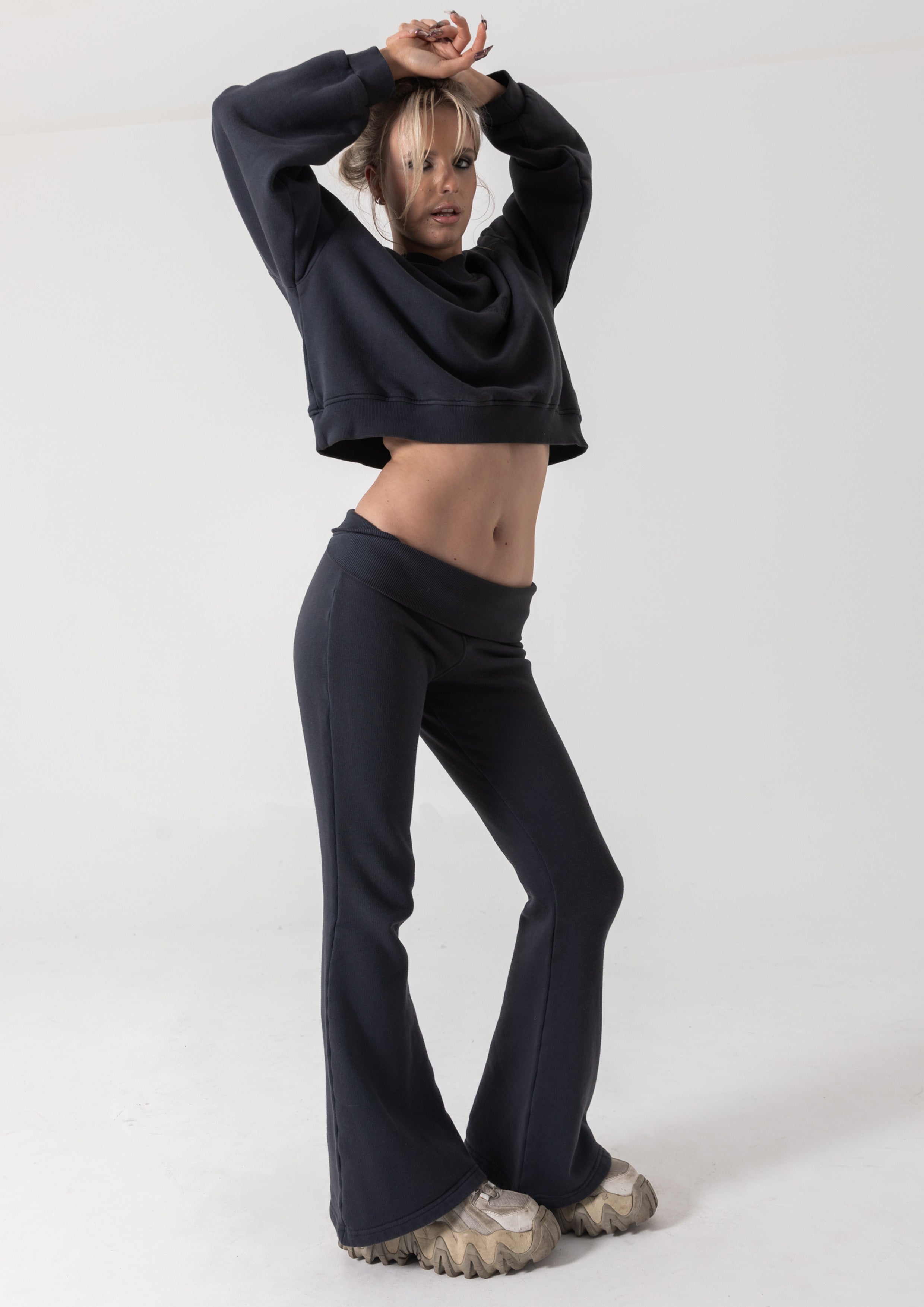 SAMANTHA TRACK PANT - VINTAGE BLACK